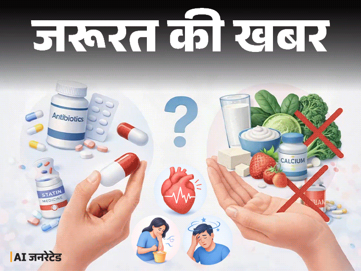 जरूरत की खबर- किस दवा के साथ क्या न खाएं?:  गलत फूड-ड्रग कॉम्बिनेशन के हेल्थ रिस्क, दवा खाने से पहले डॉक्टर से पूछें, लेबल पढ़ें