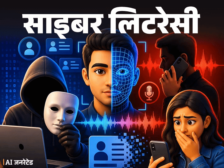 साइबर लिटरेसी- लोगों की पहचान चुरा रहे ठग:  आवाज की नकल से हो रही फेस-वॉइस क्लोनिंग, इस खतरनाक स्कैम से बचें, 10 सावधानियां बरतें