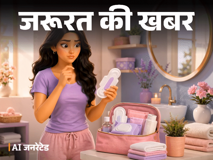 जरूरत की खबर- पीरियड्स में हाइजीन जरूरी:  लापरवाही से बढ़ता है यूरिन इन्फेक्शन का रिस्क, इमरजेंसी किट में ये 9 चीजें हमेशा साथ रखें