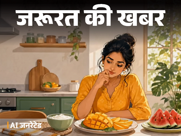 जरूरत की खबर- आम खाने का सही तरीका क्या है?: क्या दूध-दही और चाय-कॉफी के साथ खा सकते हैं, जानें किस हेल्थ कंडीशन में न खाएं जरूरत की खबर- आम खाने का सही तरीका क्या है?: क्या दूध-दही और चाय-कॉफी के साथ खा सकते हैं, जानें किस हेल्थ कंडीशन में न खाएं