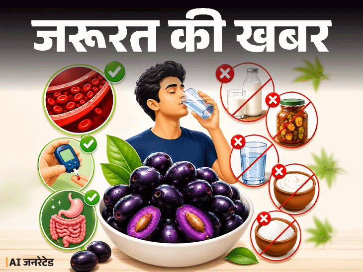जरूरत की खबर- इन चीजों के साथ न खाएं जामुन:  हो सकती है गैस, ब्लोटिंग, पेट दर्द, जानें इसके फायदे, खाने का सही तरीका