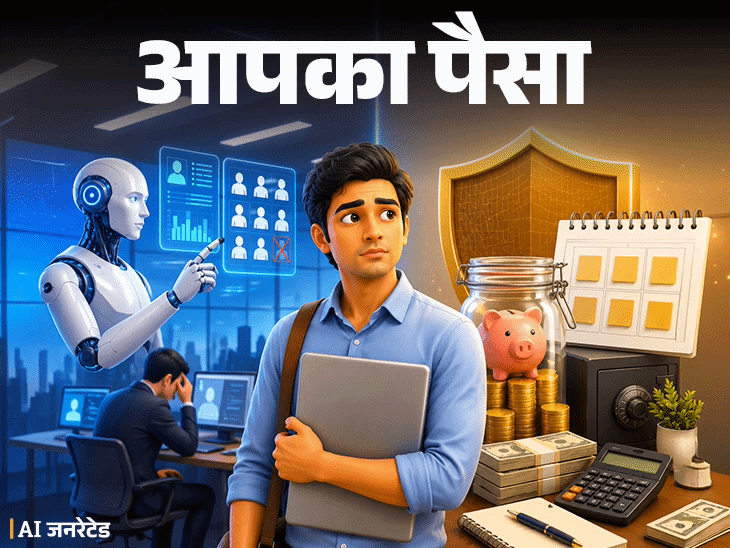 आपका पैसा- AI के दौर में जॉब इनसिक्योरिटी:  6 महीने का फाइनेंशियल सेफ्टी नेट कैसे बनाएं, फंड कैसे कैलकुलेट करें, कहां सेव करें?