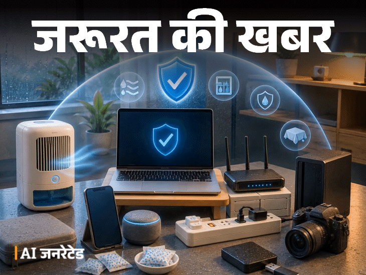 जरूरत की खबर- मानसून में इलेक्ट्रॉनिक्स को रखें सेफ:  पानी और नमी से बचाएं, ये कॉमन गलतियां न करें, प्रोटेक्शन के 12 टिप्स