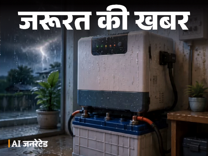 जरूरत की खबर- मानसून में जल्दी खराब होता इनवर्टर:  हवा-नमी से बचाएं, बैटरी का पानी बदलें, एक्सपर्ट से जानें मेंटेनेंस के टिप्स