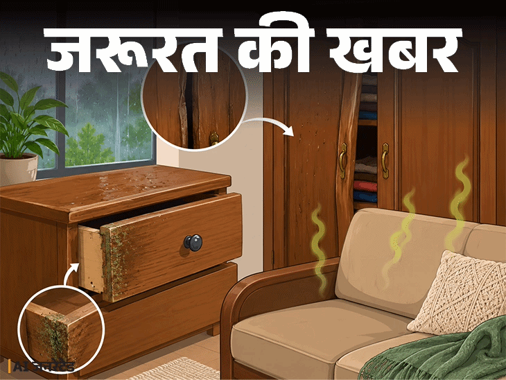 जरूरत की खबर- बारिश में खराब होते वुडेन फर्नीचर:  नमी के 12 संकेत इग्नोर न करें, एक्सपर्ट से जानें लकड़ी को सीलन से कैसे बचाएं