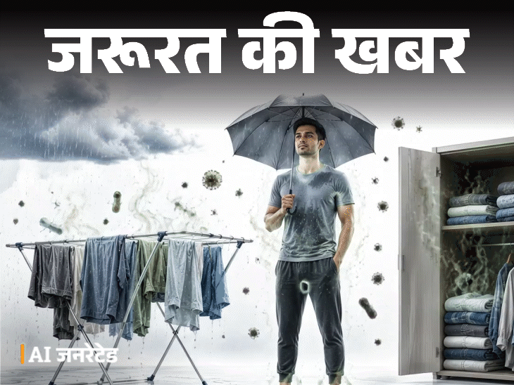 जरूरत की खबर- बारिश में कपड़ों से आती स्मेल:  हो सकती है स्किन एलर्जी, एक्सपर्ट से जानें- बैड स्मेल कैसे भगाएं, कपड़े कैसे रखें फ्रेश