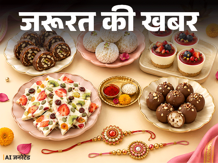 जरूरत की खबर- इस राखी बिना गैस-ओवन के बनाएं मिठाई:  ये 5 मिठाइयां सिर्फ 15 मिनट में होंगी तैयार, शेफ से जानें बनाने का सही तरीका