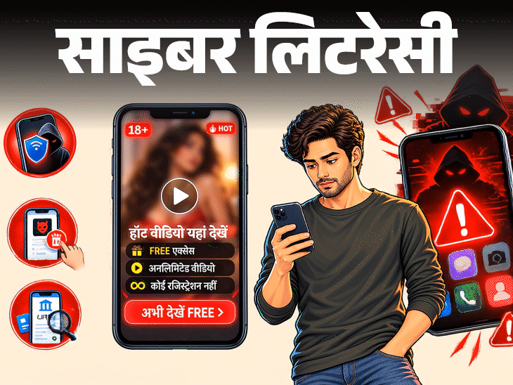 साइबर लिटरेसी- पोर्न देखने के चक्कर में बैंक अकाउंट खाली:  सरकार की चेतावनी, एडल्ट एप्स की लिस्ट जारी, भूलकर भी ये एप न खोलें