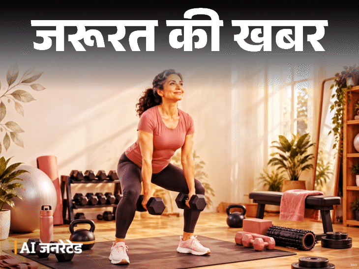 जरूरत की खबर- मेनोपॉज के बाद जल्दी आता बुढ़ापा:  मसल्स–हड्डियां होतीं कमजोर, शुरू करें वेट ट्रेनिंग, डॉक्टर से जानें इसके फायदे
