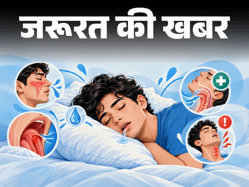 जरूरत की खबर- सोते समय मुंह से निकलती है लार:  डॉक्टर से समझें, यह कब नॉर्मल है, कब किसी बीमारी का संकेत, बचाव के 11 उपाय